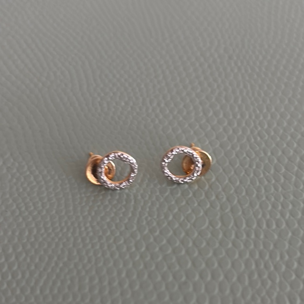 Monica Vinader Riva Diamond Circle Stud Earrings - Picture 6 of 6